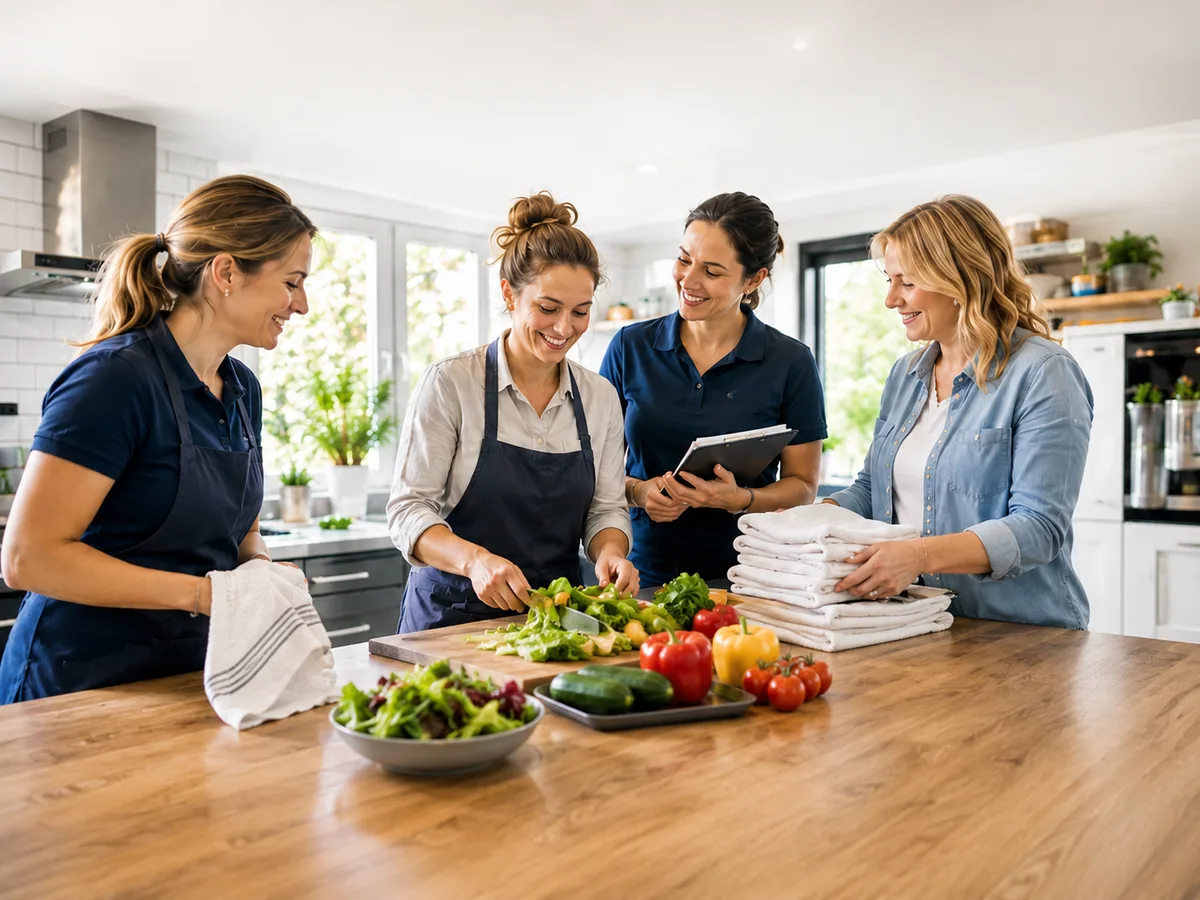 Professionelle Zubereitung von Lebensmitteln in der Großküche